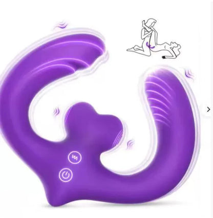 G-Spot Double-Ended Sex Toys Dildo Vibrator for Women Lesbian Couples 7 Modes Strapless Strap-on with Remote Control Adults Good