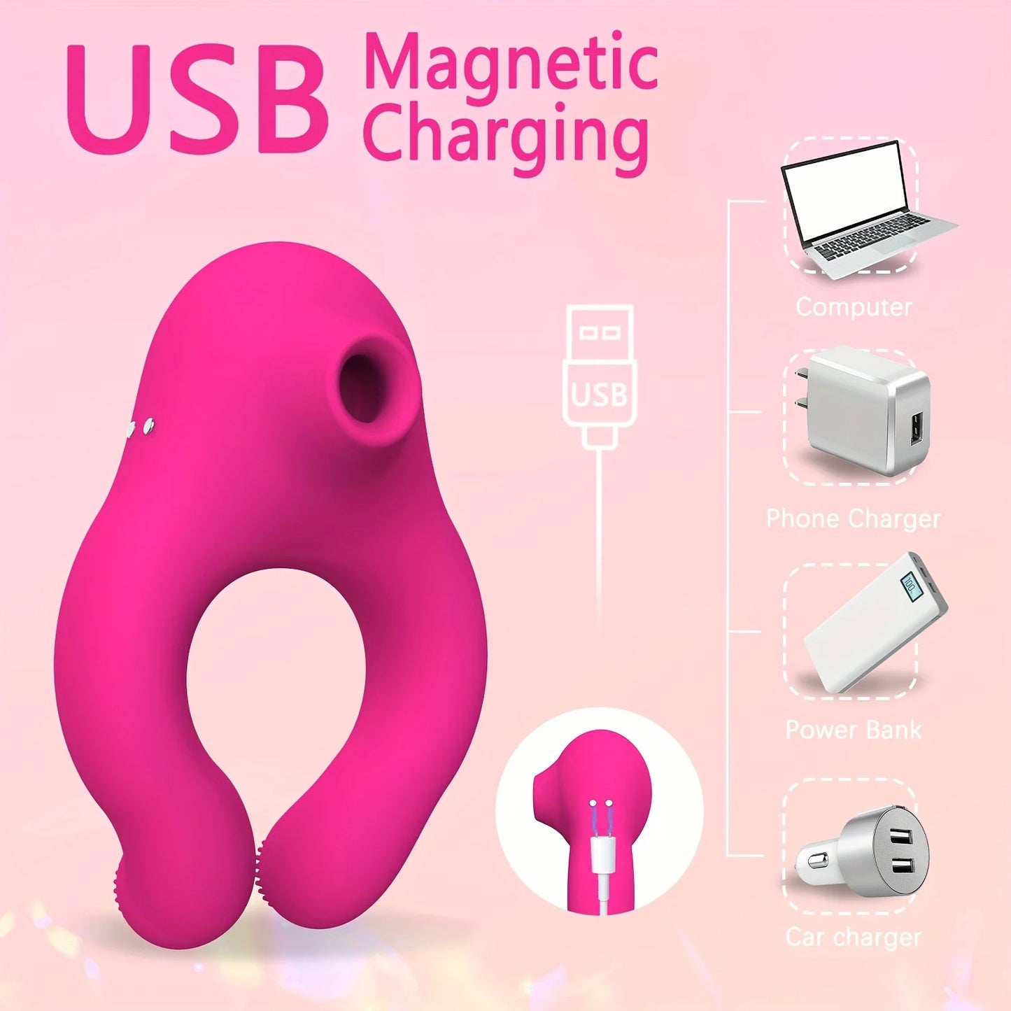 Vibrator For Women Penis Cock Ring Clitoral Stimulator Clit Sucker Delay Ejaculation Dick Enlarger Ring Sex Toys For Men Couples