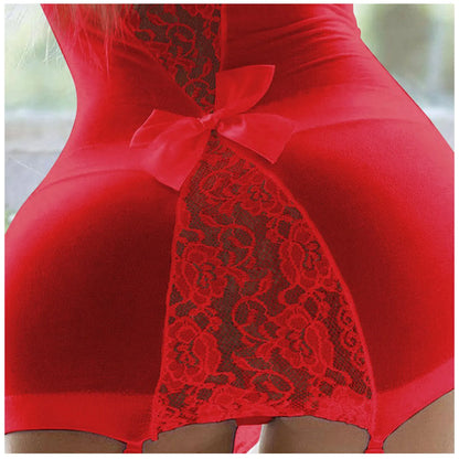 Lencería sexy de talla grande S-3XL para mujer, ropa de dormir de moda, camisón de encaje, babydoll, bodycon, liguero de malla, ropa de dormir erótica sexual