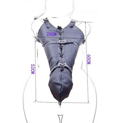 BDSM Sex Bondage Armbinder, Zwangsjacke hinter dem Rücken, SM Leder Armbinder Fessel, abschließbarer Sklavenhandschuh mit Schultergurt