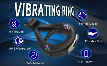 Anillo de pene para adultos, juguetes eróticos, anillo vibrador para pene, retardante de eyaculación, masajeador, vibrador, juguetes sexuales.