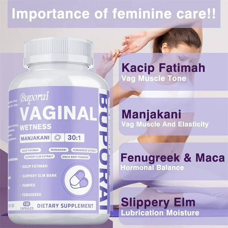 Suplementos para la humedad vaginal: para el equilibrio hormonal femenino, el equilibrio del pH femenino y la salud vaginal.