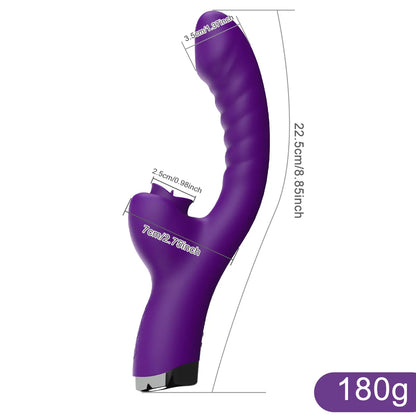 Vibrador para lamer la lengua 2 en 1, juguetes sexuales para mujeres adultas, consoladores, vibradores, estimulador de clítoris con 20 velocidades, producto sexual.