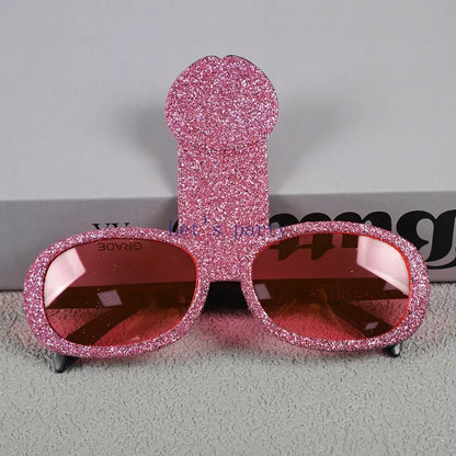 Funny Glitter Bride Penis Shaped Sunglasses Wedding Bachelorette Party Photo Props Birthday Night Out Hen Party Decorations