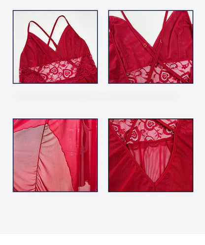 Lencería sexy femenina, transparente, de malla, con escote en V, sin espalda, sin mangas, con tirantes, para adultos, pijamas sexys para mujeres, discotecas.