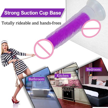 Regenbogen Dildo Penis Sexshop Erwachsene Sex Spielzeug Für Paare Consolador Anal Saugnapf Lesben Dick Strapon Gode Sodomie Jouet Sexuel