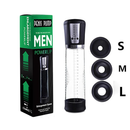 Sexspielzeug für Männer Elektrische Vakuum-Penispumpe Vergrößerung Dick Pump Penis Trainer Extender Verzögerte Ejakulation Masturbator 18+