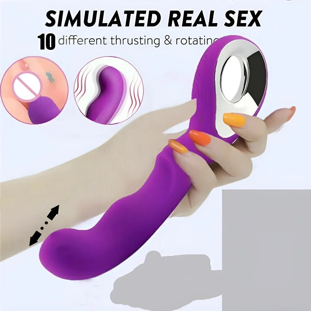 Doppelmotor-Vibrator, 10-Frequenz-Dildo, weiblicher Anal-Vagina-Klitoris-Masturbator, Erwachsene, Sexshop, vibrierendes Sexspielzeug für Frauen