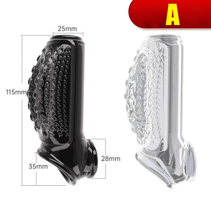 Juguetes sexuales para alargar el pene, extensor de anillo para pene, funda reutilizable, preservativos, productos para adultos, herramienta erótica para parejas.