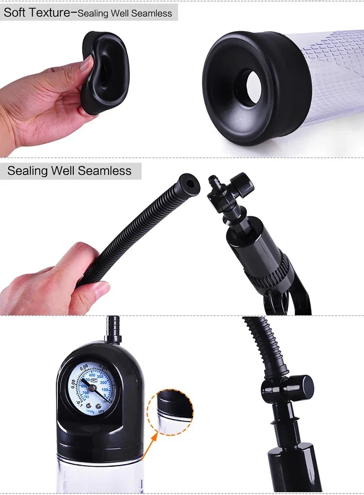 Sexspielzeug für Männer Männlicher Masturbator Penis Extender Penis-Vakuumpumpe Penisvergrößerung Enhancer Massagegerät Herren Sex Tool