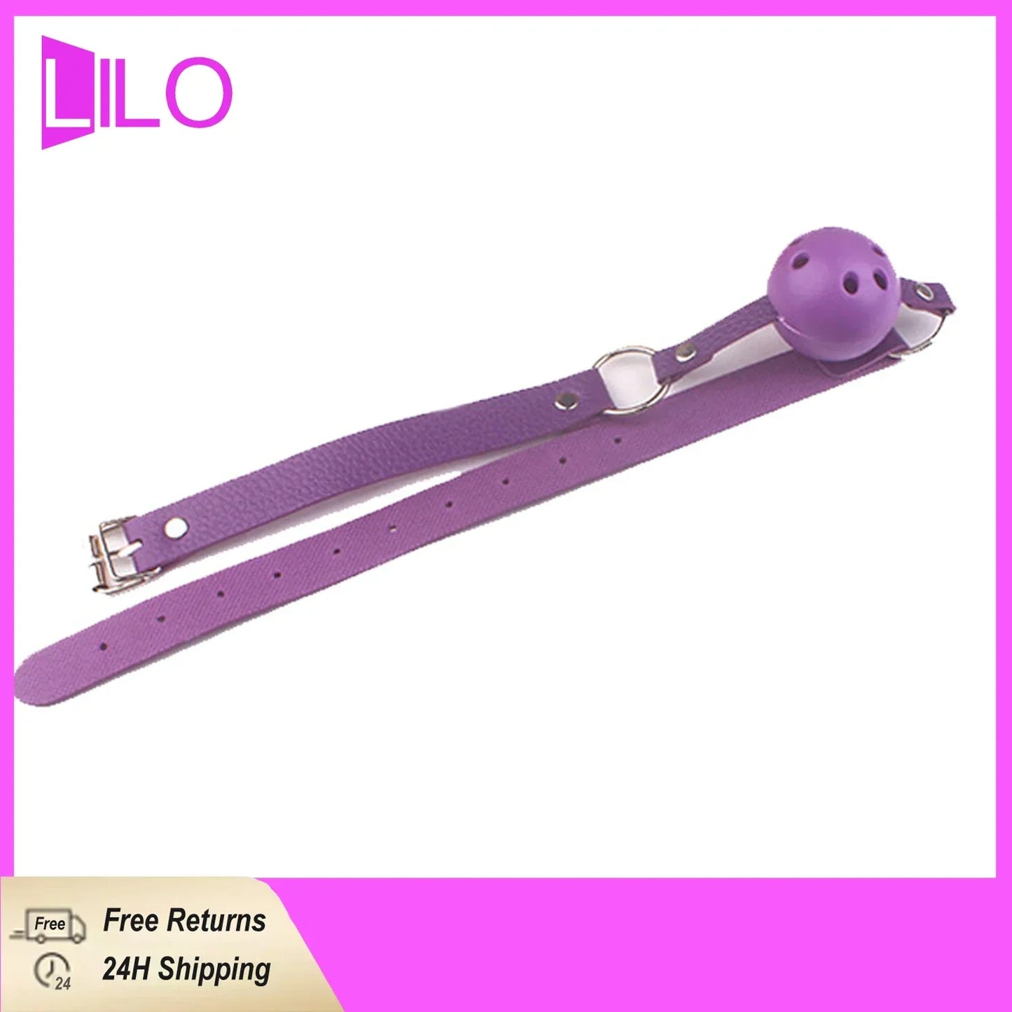 Mordaza de boca ajustable BDSM, bola de cuero sintético para adultos, juego de rol fetiche, accesorios para parejas, juguetes sexuales de bondage