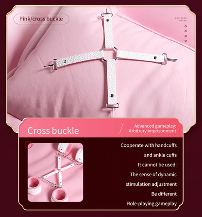 BDSM Bondage Set Restraint Erwachsene Spiel Handschellen Halsband Handgelenk Mundknebel Strap Fetisch SM Sexspielzeug für Frauen Paare Produkt