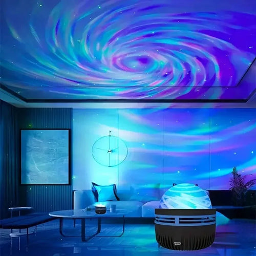 Romantic galaxy star xuan swirl star cloud lamp flame water pattern starry sky projection lamp bedroom decoration atmosphere nig