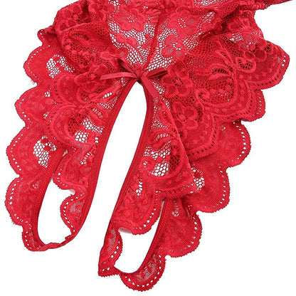 Lencería transparente para mujer, ropa interior erótica súper sexy, pijamas sexuales sin entrepierna, pijamas de encaje pornográficos, body, atuendo sexy