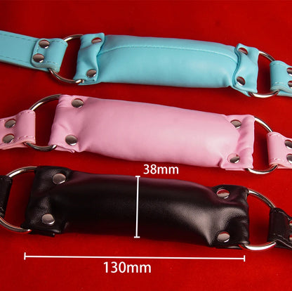 Mordaza BDSM con cojín suave, mordaza de cuero para cachorros, juguetes sexuales para parejas, restricción, juegos para adultos.