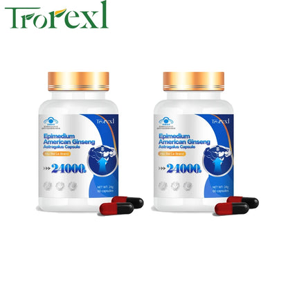 Epimedium Ginseng Capsules Male Power Enlarge Supplement– Huge-Vitalize Pills for Maximum Performance & Pleasure