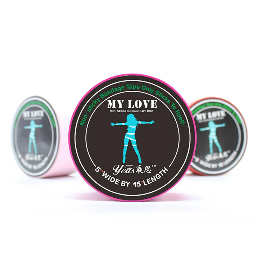 BDSM Elektrostatisches Bondage-Klebeband, Körpergeschirr, gebundene Fesseln, Bündel, Rollenspiele, Spaß für Erwachsene, Sklavenspiel, erotisches Sexspielzeug