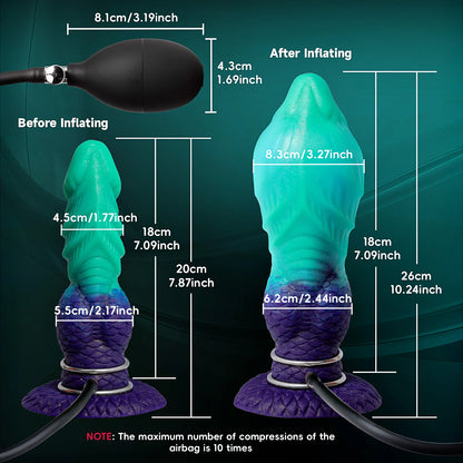 Consolador monstruo inflable con forma de pene y cola de animal, fantasía de perro, consoladores con nudo, tapón anal, fetiche, BDSM, juguetes sexuales para adultos para hombres y mujeres.
