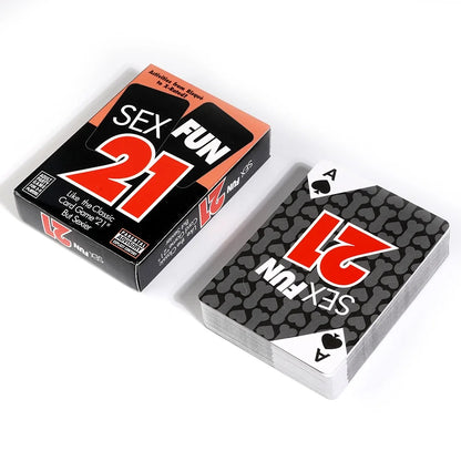 Juego de cartas Sex Fun 21 para adultos, 56 piezas