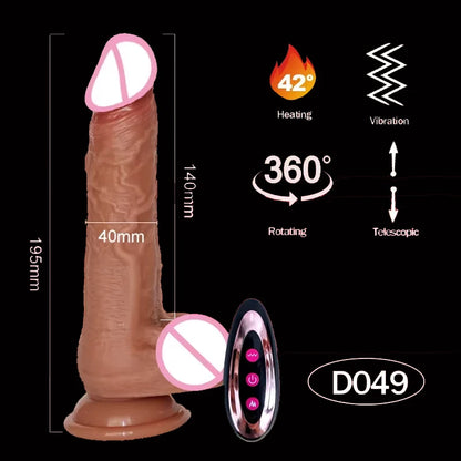 Consolador realista con vibración para mujeres, masturbación, calentamiento, penetración de pene, vibrador anal, consoladores de pene grande para adultos, juguetes sexuales sexys.