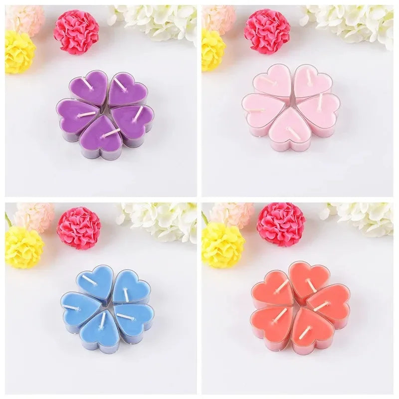 Juego de 9 velas creativas en forma de corazón, velas románticas de cumpleaños, velas para enamorados, velas para cenas de propuesta.