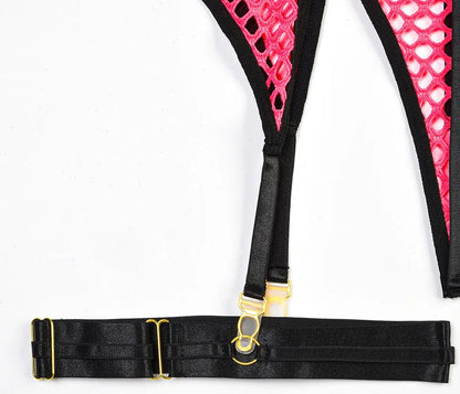 Conjunto de lencería sexy JSY para mujer, ropa interior corporal, camisón de malla transparente, ropa de dormir, lencería erótica, disfraces porno