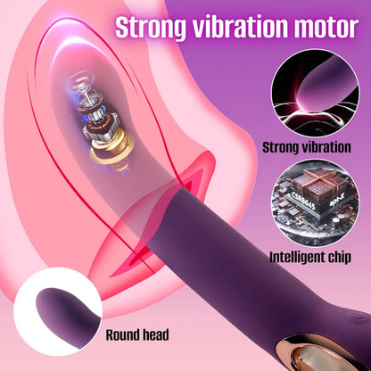 Consolador vibrador potente con vibración multifrecuencia, resistente al agua, estimula el punto G y el clítoris. Productos para adultos. Masajeadores vibratorios para mujeres.