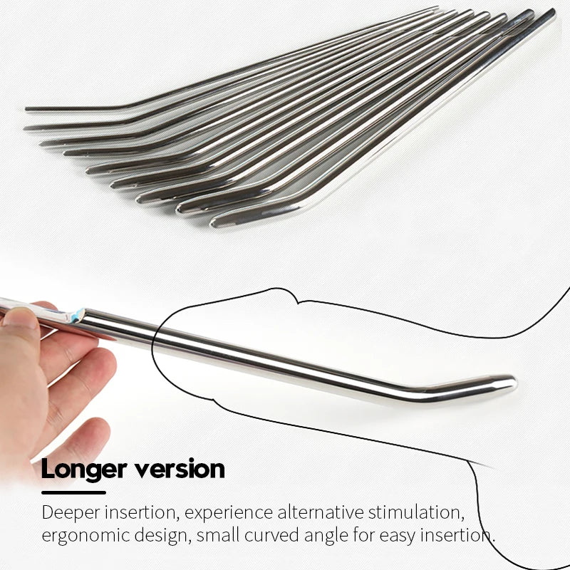 Juguetes sexuales para adultos para hombres, dilatadores de pene, catéteres de acero inoxidable con cabeza lisa, dilatadores uretrales.