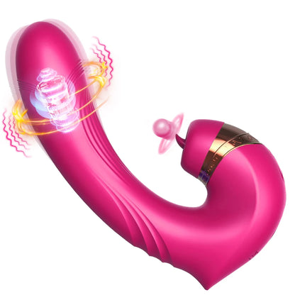 Vibrator für Frauen Dildo Vakuum Klitoris Nippel Sauger Vibrierende 360 ​​° Rotation Oral Saug Klitoris Stimulator Massage Sex Spielzeug