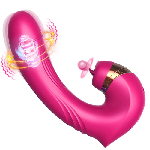 Vibrator für Frauen Dildo Vakuum Klitoris Nippel Sauger Vibrierende 360 ​​° Rotation Oral Saug Klitoris Stimulator Massage Sex Spielzeug