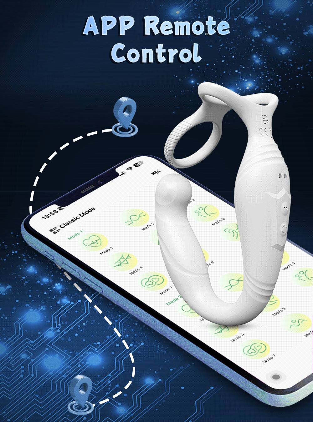 Männliches Sexspielzeug, rotierender Vibrator für Männer, Prostata-Massagegerät, Doppel-Penisring, Penisringe, Anal-Vibrator, Anal-Plug, Anal-Spielzeug für Männer