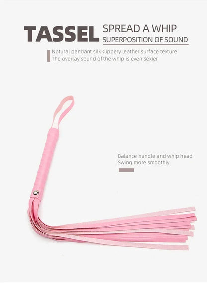 Kits BDSM de cuero sexy para parejas, exóticos, 7 piezas de peluche, juego de bondage sexual, esposas, juegos sexuales, látigo, mordaza, pinzas para pezones, juguetes sexuales.