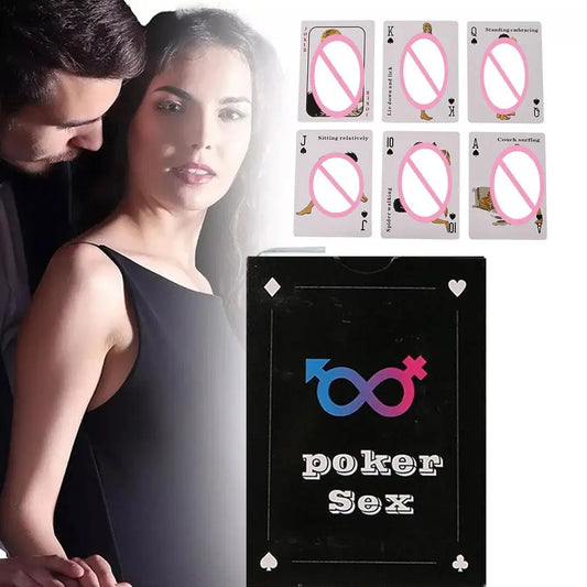 English Sex Posture Poker Cards Couple Bedroom Flirting Game Adult Intimate Play Cards Fun Interaction Easy to Use Couple Game