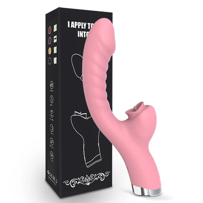 Vibrador para lamer la lengua 2 en 1, juguetes sexuales para mujeres adultas, consoladores, vibradores, estimulador de clítoris con 20 velocidades, producto sexual.