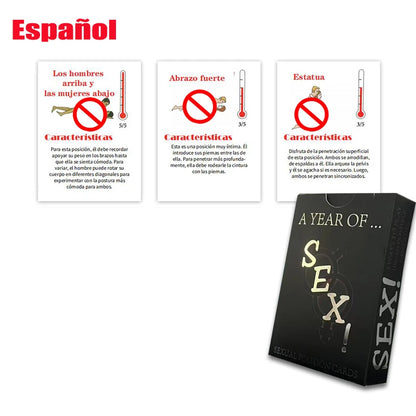 French Spanish Sexual Position Cards Role Playing Adult Games Bedroom Commands A Year Of Sex Toys For Couples 18+ Erotic
