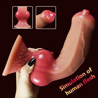 Consolador de perro/consolador enorme de animal realista con ventosa, tapón anal grande, pene gigante monstruoso, suministros para adultos para hombres y mujeres