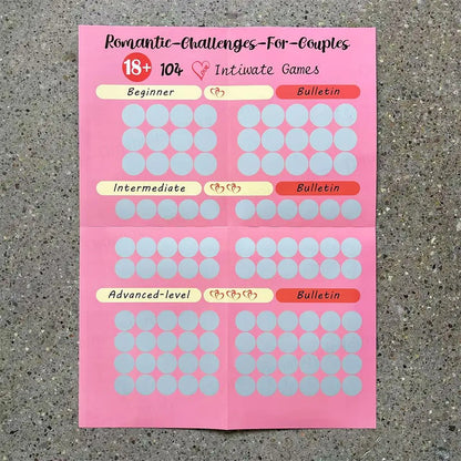 ¡Desafío de intimidad para parejas, edición avanzada! ¡104 carteles íntimos sorpresa para rascar para parejas!