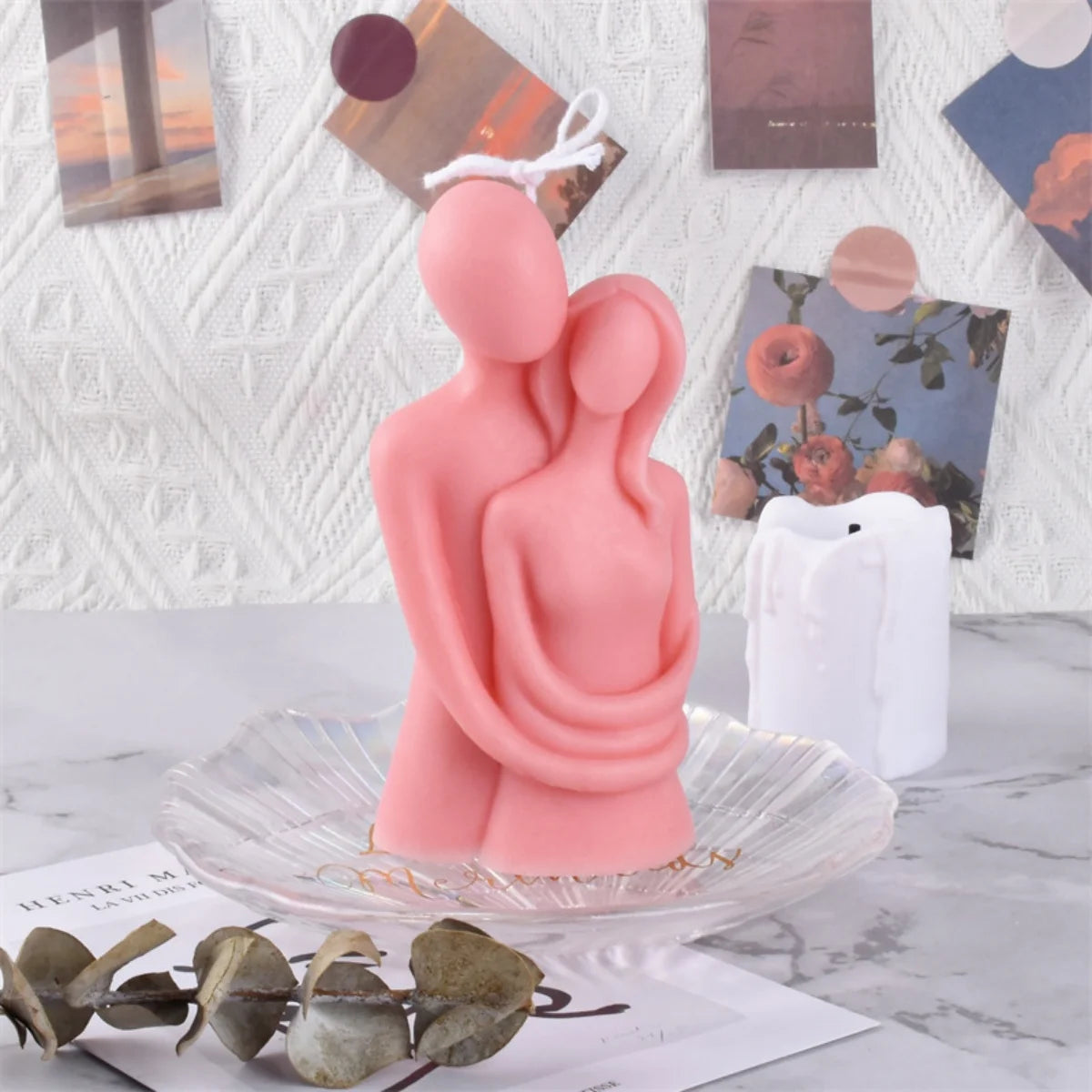 Vela perfumada 3D para hombres y mujeres, ideal para parejas, amantes, regalos festivos únicos.