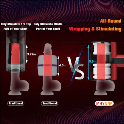 Masturbador masculino, juguetes sexuales para adultos para hombres, máquina sexual automática de empuje, vibrador giratorio para mamadas, masturbador, vibrador para pene.