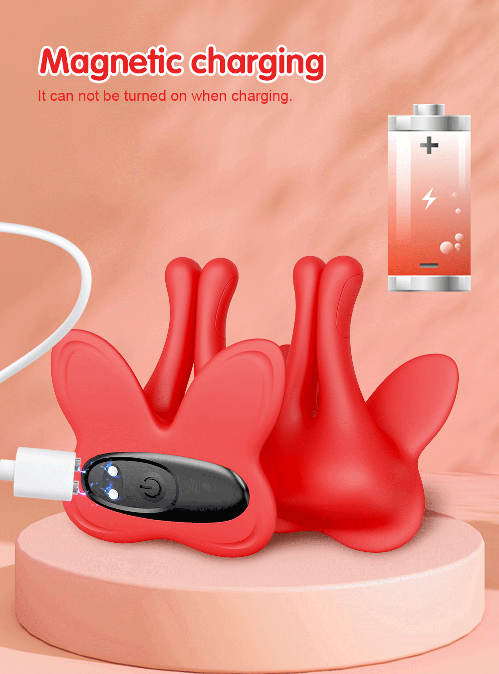 Vibrierende Nippelklemmen, Vibrator, Nippelstimulation mit 9 Vibrationsmodi, BDSM, Sexspielzeug für Erwachsene, für Frauen, Paare, Vergnügen