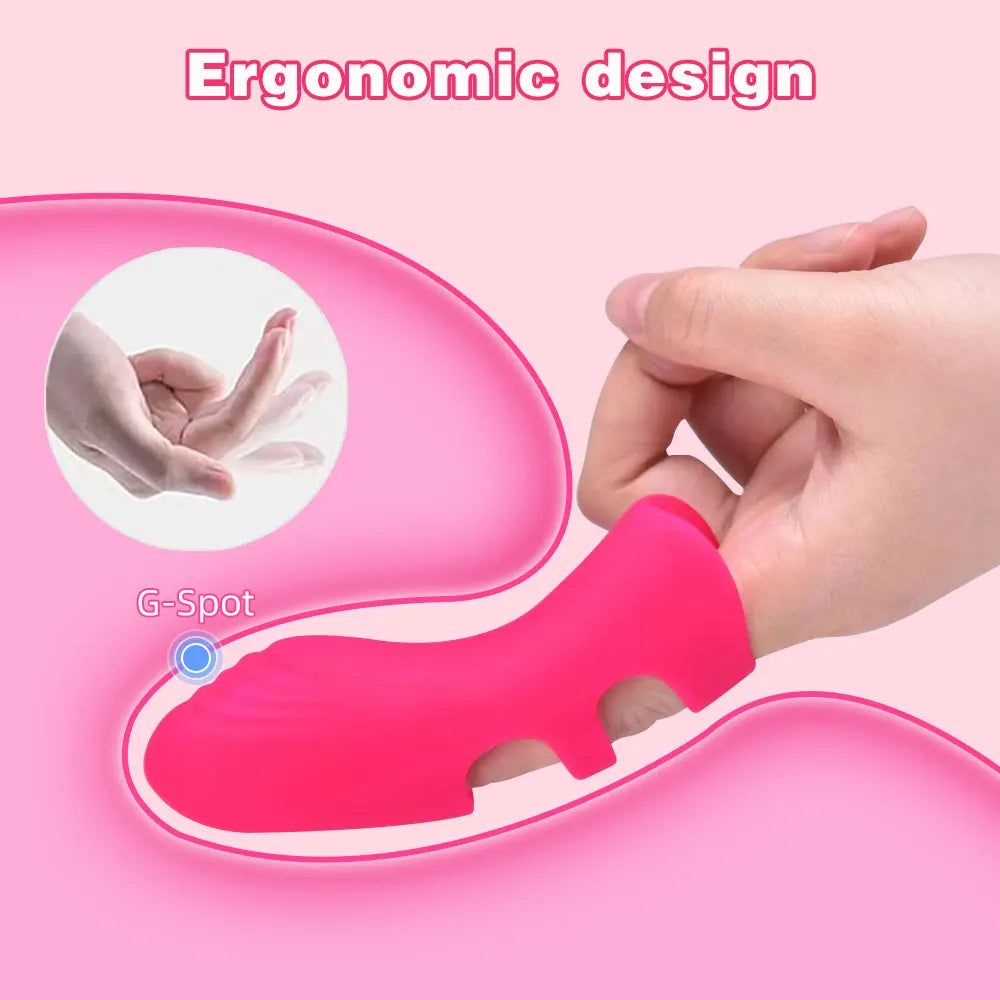 Finger Vibrator Sleeve G Spot Orgasm Massager Clitoris Stimulator Adult Sex Toys for Women Couple Female Masturbation Vibrators