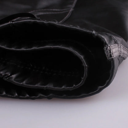 Calzoncillos bóxer de efecto mojado para hombre, pantalones cortos negros de tiro bajo, ropa interior sexy para discoteca, calzoncillos de piel sintética, lencería