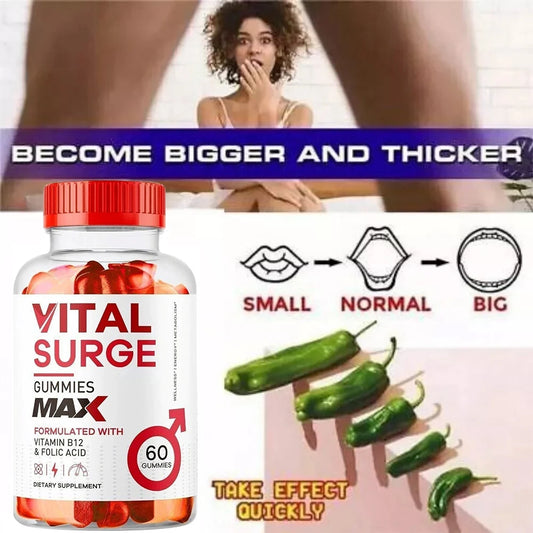 Gomitas masculinas Vital Surge Testo: suplemento para la mejora masculina Vital Surge que potencia el rendimiento y la potencia.