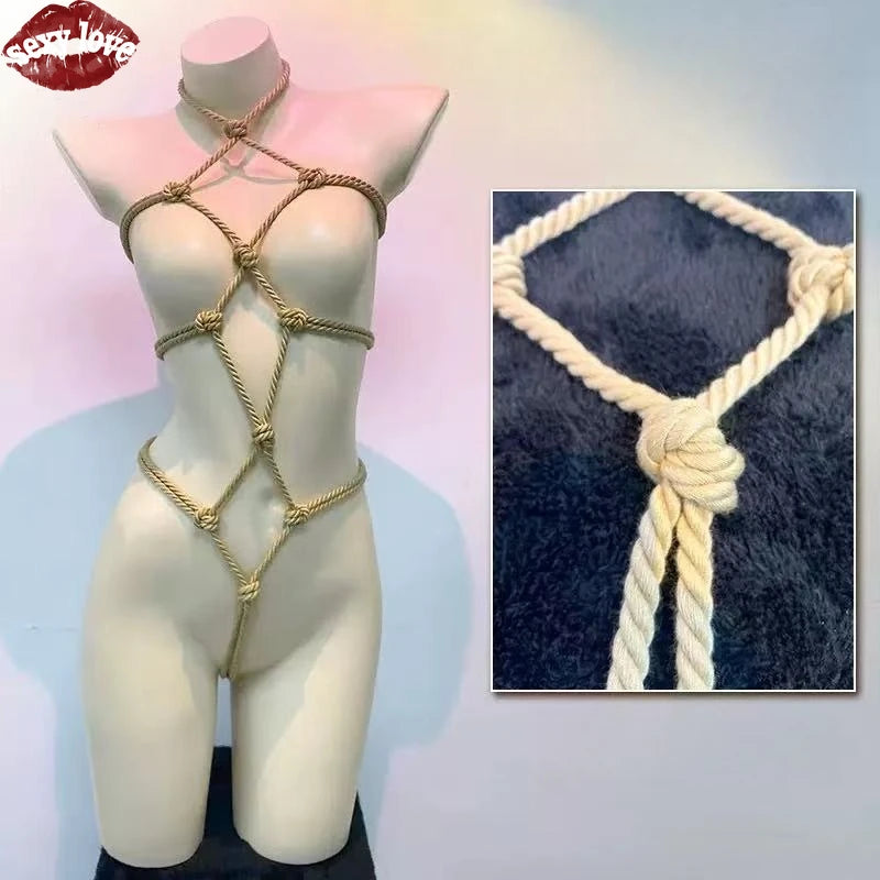 Conjunto de ataduras BDSM sexys para hombres y mujeres, productos eróticos para adultos, tentadores y eróticos.