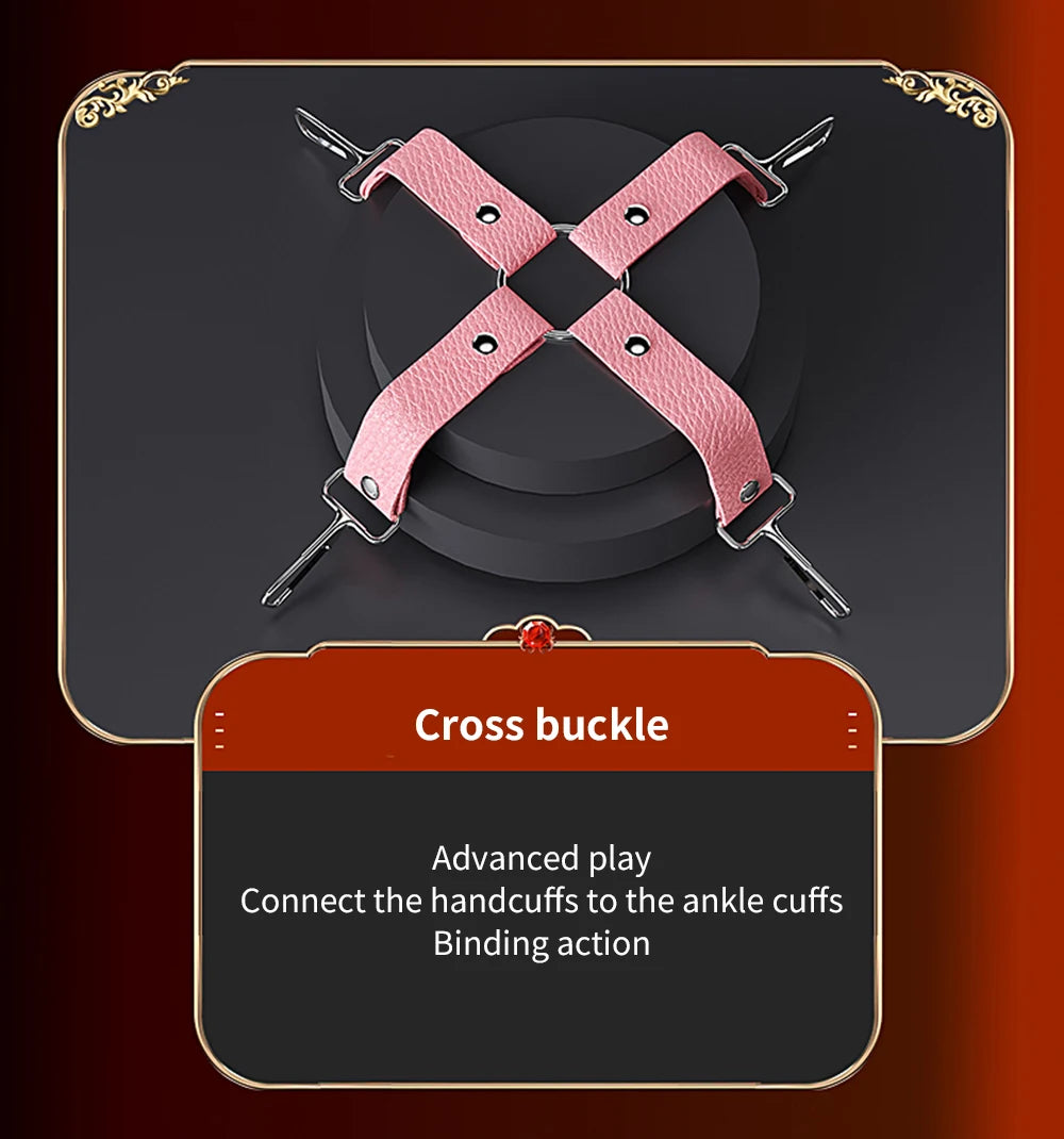 BDSM Verstellbare Riemen Bettfesseln Sex Bondage Kit Für Paare Handschellen Fußfesseln Mit Bondage Set SM Erotikspiele Sexspielzeug