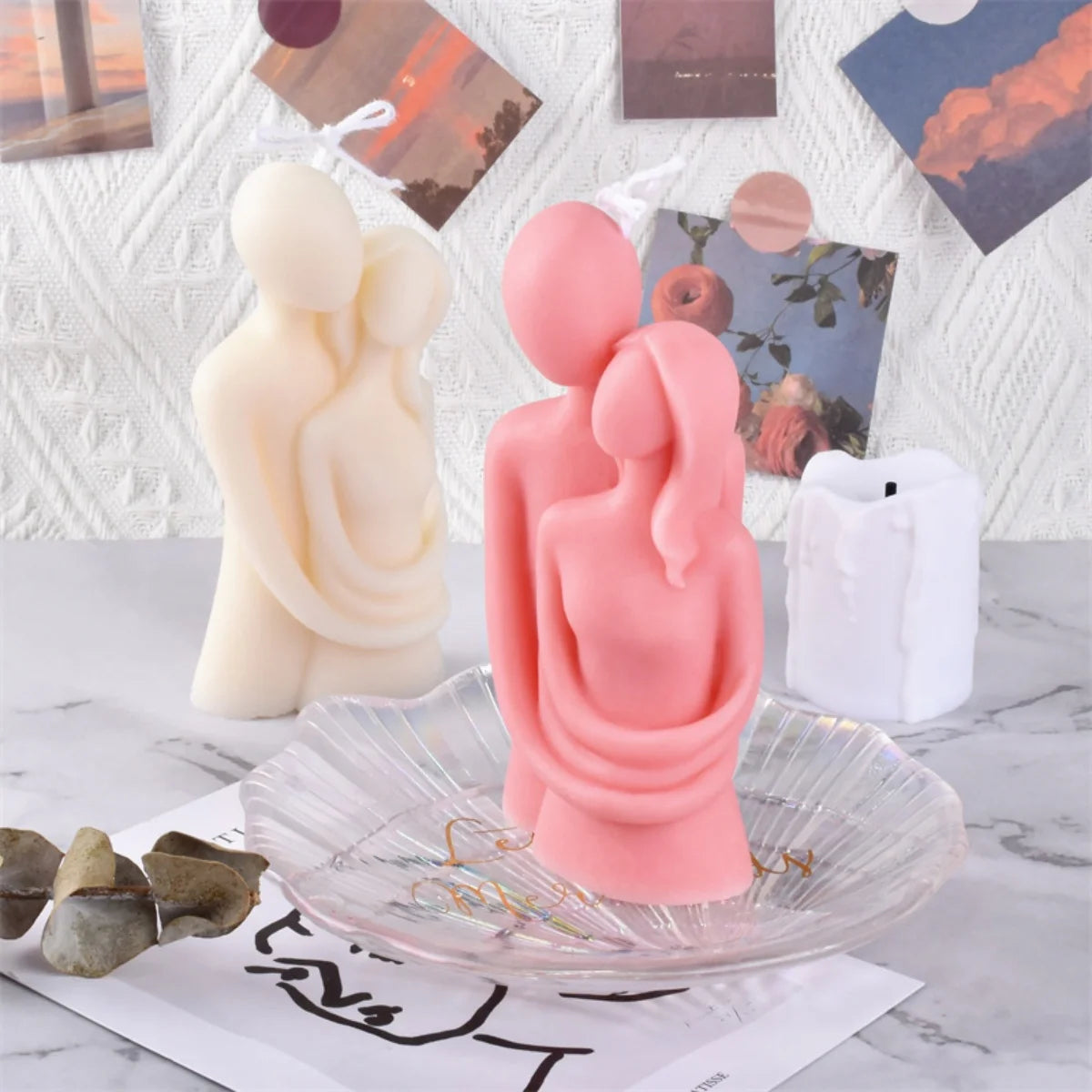 Vela perfumada 3D para hombres y mujeres, ideal para parejas, amantes, regalos festivos únicos.