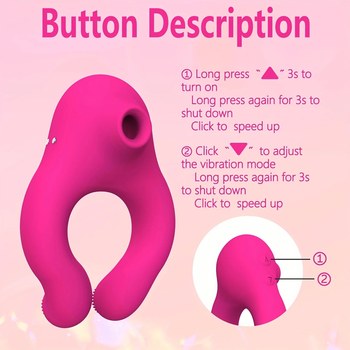 Vibrator For Women Penis Cock Ring Clitoral Stimulator Clit Sucker Delay Ejaculation Dick Enlarger Ring Sex Toys For Men Couples