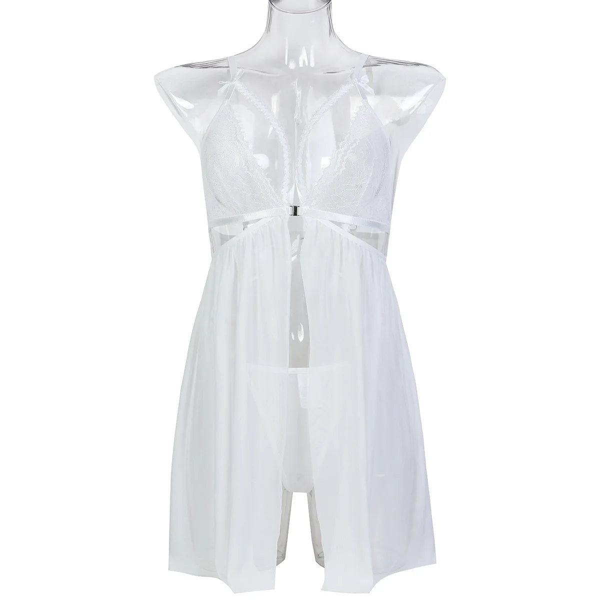 Lencería sexy para mujer, ropa interior erótica transparente, camisón con tanga, ropa de dormir