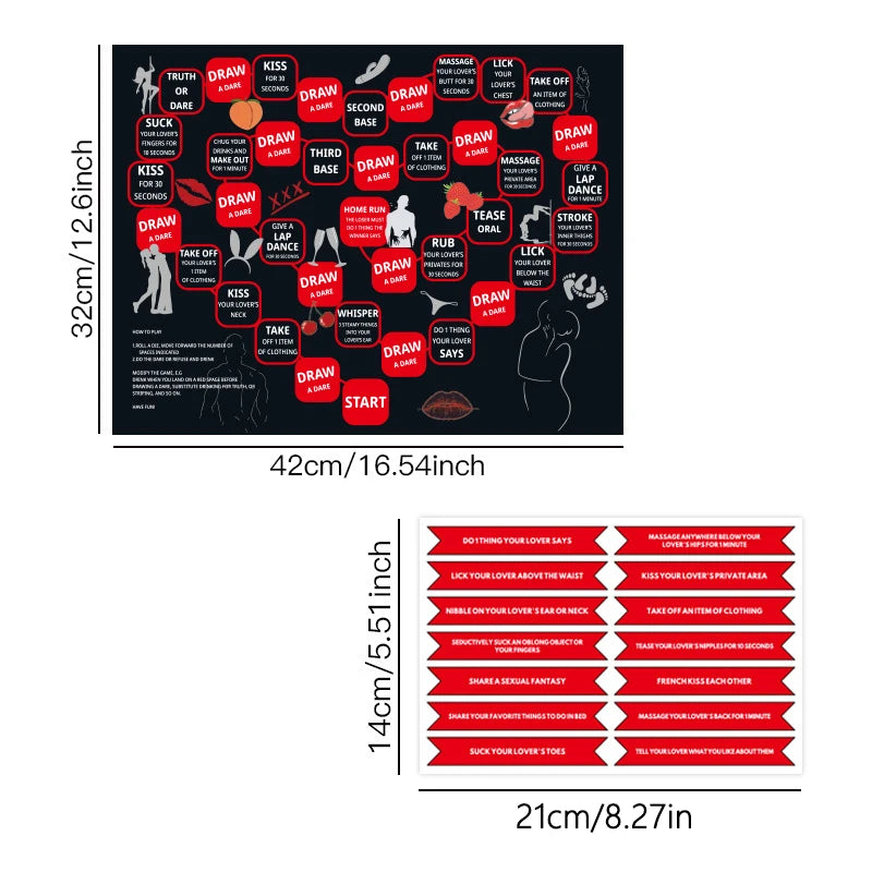 Juego de mesa para parejas románticas: diversión interactiva para adultos con desafíos estratégicos y conexiones más profundas para citas nocturnas.