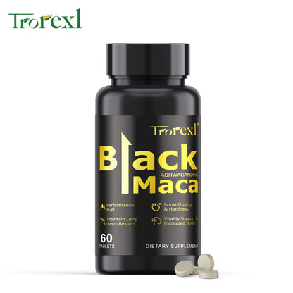 Maca orgánica para mejorar la libido masculina - 60 comprimidos 100 % pura, sin OMG, favorece la salud reproductiva, energizante natural de acción rápida